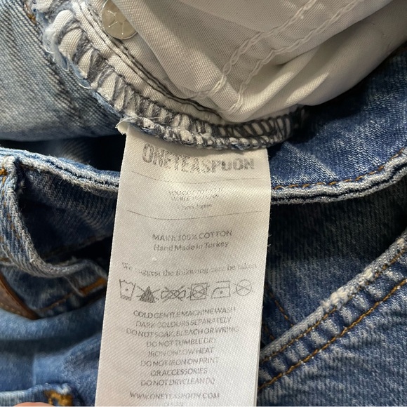 One Teaspoon High Rise Bandit Cuffed Jean Shorts Size 27 1.5in Inseam Booty - Picture 5 of 11